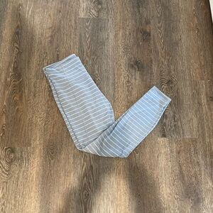 Athleta Gray Striped Leggings